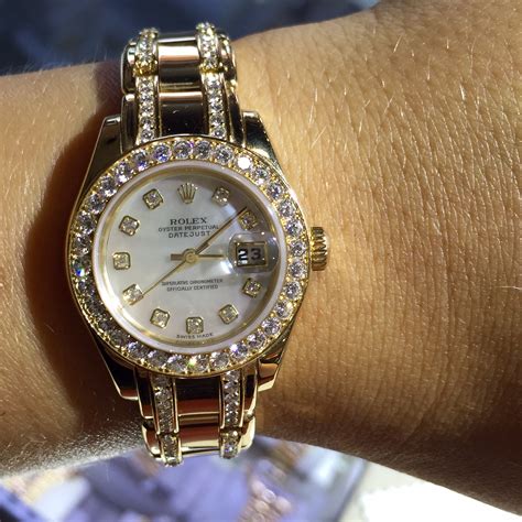 diamond watch women's rolex|rolex female with diamonds.